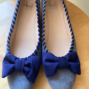 Amalfi by Rengoni suede 1 inch wedge flat sz 9.5